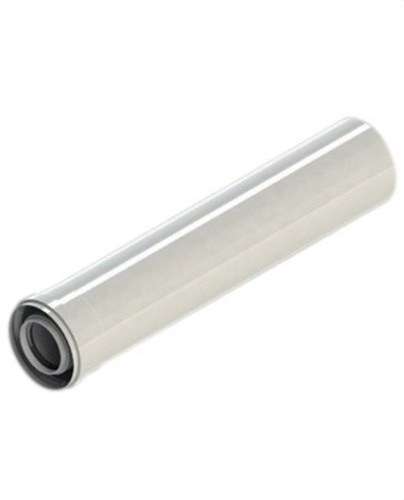 Tube de cheminée diamètre 60/100mm de 1000mm mâle-femelle aluminium blanc avec la référence 610-1000MHP1 de la marque FIG