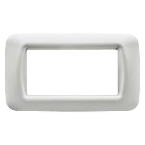 Plaque de 4 modules blanc nuage System avec la référence GW22504 de la marque GEWISS