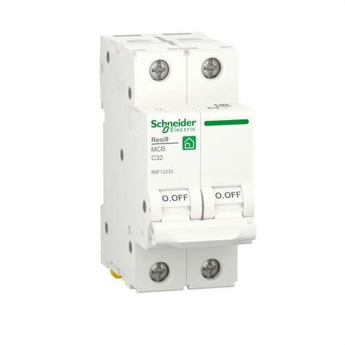 Disjoncteur Resi9 2P 32 A 6000 A 230 V avec la référence R9F12232 de la marque SCHNEIDER ELECTRIC