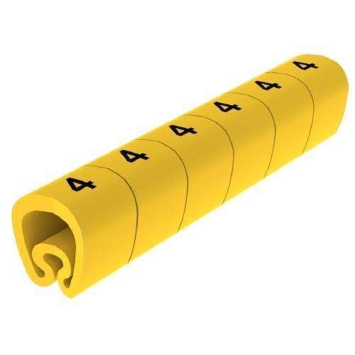 Marqueurs prédécoupés jaunes Ø18 PVC plastifiés avec la référence 1813-4 de la marque UNEX
