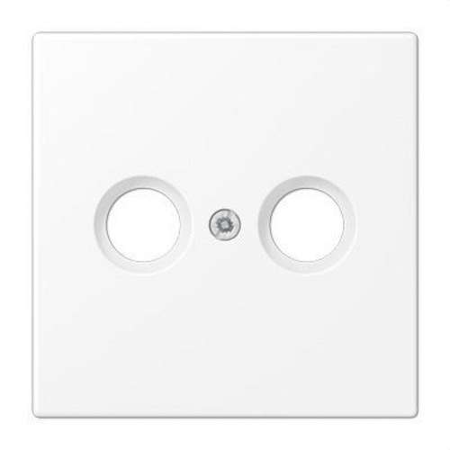 Plaque pour 2 prises TV blanc mat LS avec la référence LS990TVWWM de la marque JUNG