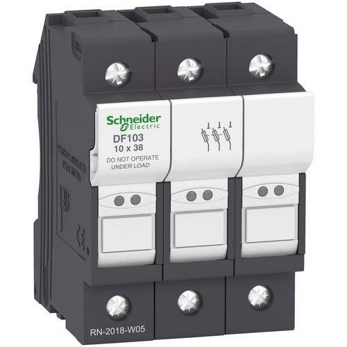 Porte-fusibles 3P 32A 10X38MM avec la référence DF103 de la marque SCHNEIDER ELECTRIC