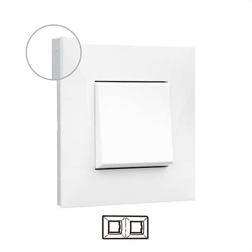 Cadre enjoliveur de 2 éléments blanc/chrome Valena Next avec la référence 741012 de la marque LEGRAND