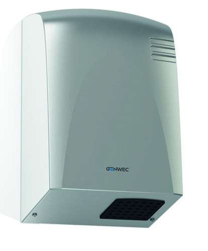 Sèche-mains avec capteur électronique Wecflow en acier inoxydable satiné avec la référence GW01 14 04 01 de la marque GENWEC