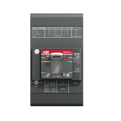 Disjoncteur thermomagnétique XT1N-160 3PAC R-160 65KA avec la référence 1SDA067418R1 de la marque ABB