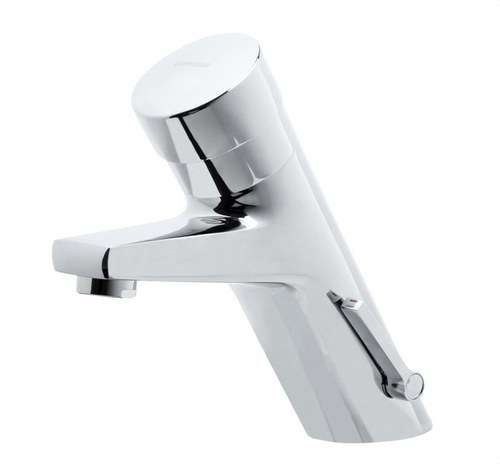 Robinet temporisé pour lavabo avec bouton-poussoir 1/2" chrome avec la référence 1034 04 de la marque GENEBRE