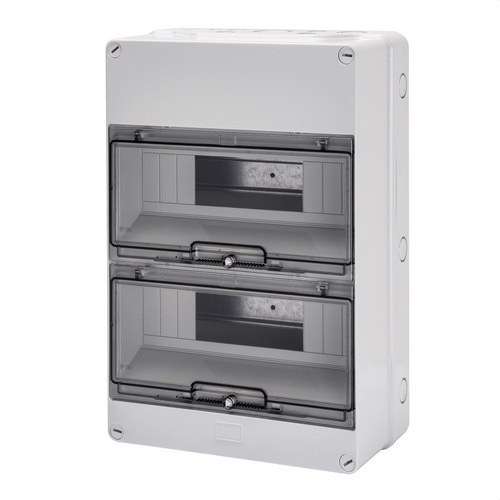 Boîte de distribution de surface étanche 24 modules (12x2) avec la référence GW40007 de la marque GEWISS