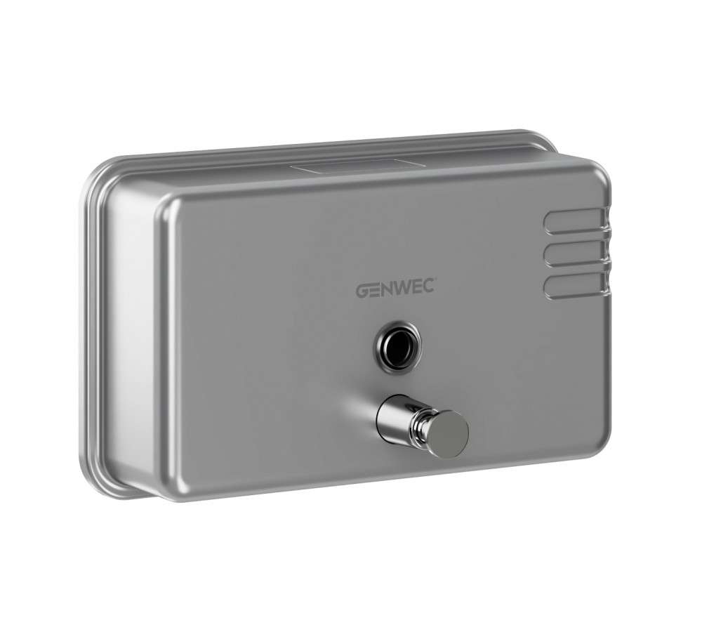 Distributeur de savon horizontal 1100ml inox 304 satiné avec la référence GW04 02 04 01 de la marque GENWEC