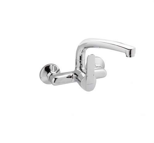 Mitigeur mural pour lavabo à bec court K8 chrome avec la référence 61190 28 45 66 de la marque GENEBRE