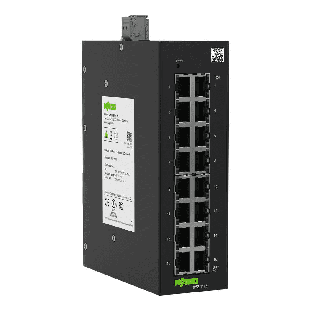 Switch industriel-ECO à 16 ports avec la référence 852-1116 de la marque WAGO