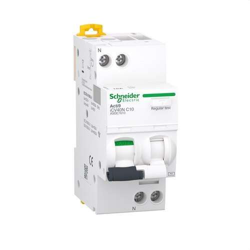 Disjoncteur différentiel ICV40N 1P+N C 10A 300mA Classe AC avec la référence A9DE7610 de la marque SCHNEIDER ELECTRIC