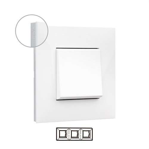 Cadre décoratif 2 éléments blanc/chrome Valena Next avec la référence 741013 de la marque LEGRAND