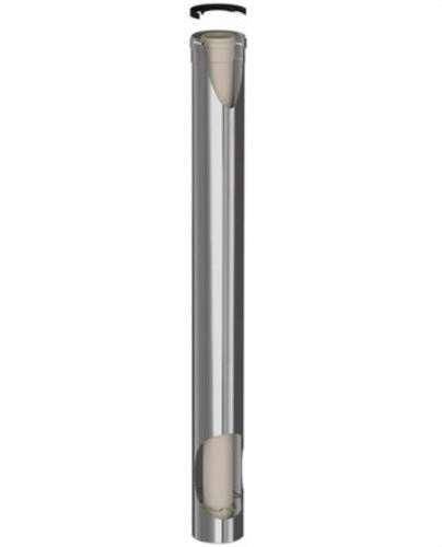 Tube de cheminée coaxial mâle-femelle diamètre 125/200mm de 1000mm polypropylène/inox avec la référence 125200-1000MH45 de la marque FIG