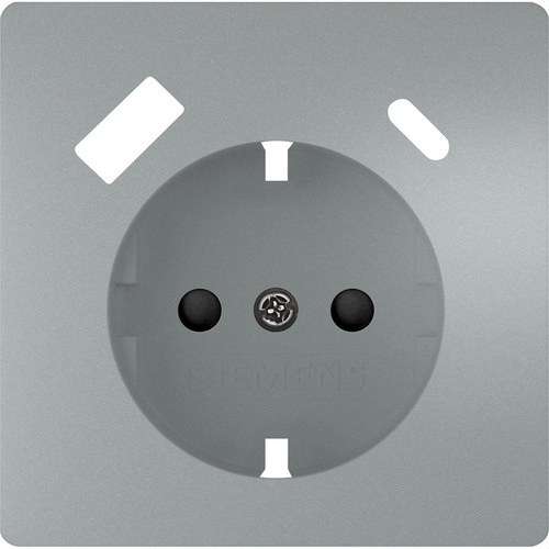 Plaque de prise schuko avec USB platine métallisé Siemens Delta Style avec la référence 5UH12725PM10 de la marque BJC