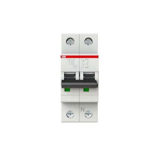 Disjoncteur S201-C10NA 1P+N 10A Courbe C 10kA avec la référence 2CDS251103R0104 de la marque ABB