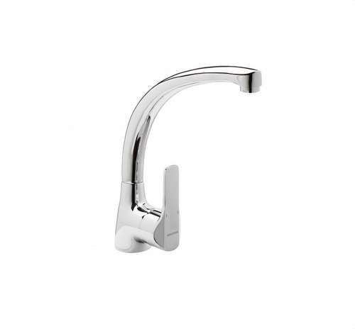 Mitigeur de cuisine bec conformé K8 chrome avec la référence 61203 28 45 66 de la marque GENEBRE