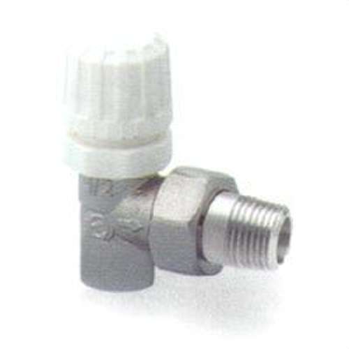 Vanne bitube thermostatique à souder équerre 1/2" avec la référence 67401 de la marque ORKLI