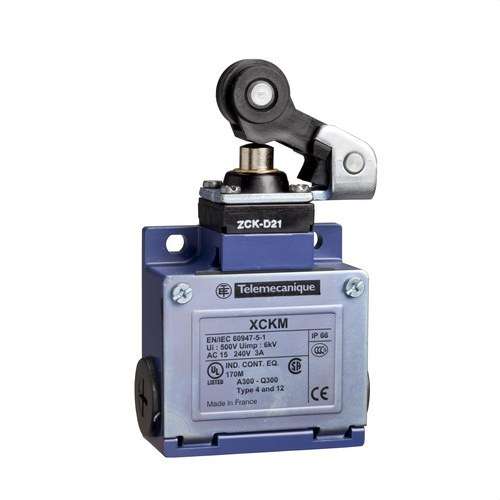 Fin de course avec piston Telemecanique Sensors OsiSense XC, DP, NO/NC avec la référence XCKM121 de la marque TELEMECANIQUE