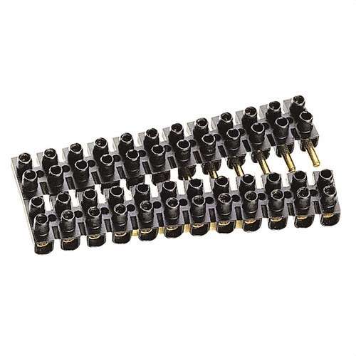 Barrette de connexion noire Suprem avec 12 bornes de 6mm2 enfichables avec la référence 034253 de la marque LEGRAND