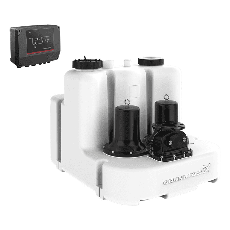 Station de relevage à double pompe Grundfos Multilift MLD.38.3.2 avec la référence 97901114 de la marque GRUNDFOS