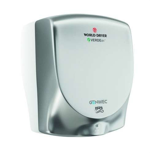 Sèche-mains avec capteur électronique Verdedri inox satiné avec la référence GW01 28 04 01 de la marque GENWEC