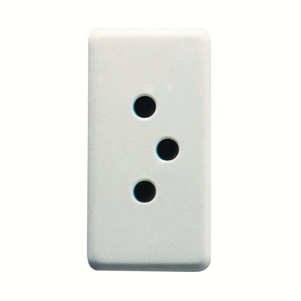 Prise suisse 1 module 2P+T Gewiss System White avec la référence GW20351 de la marque GEWISS