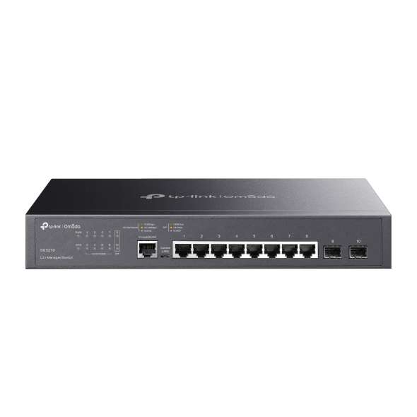 Switch Omada L2+ 8 ports Gigabit et 2 SFP avec la référence TL-SG3210 de la marque TP-LINK