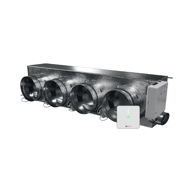 Plénum motorisé Airzone Easyzone 25 Wi-Fi Slim + VMC AZC25DAIST07M4 pour Daikin – 4 sorties Ø150 mm (capacité moyenne) avec la référence AZC25DAIST07M4 de la marque AIRZONE
