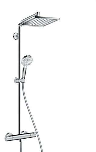 Ensemble de douche Crometta E Showerpipe 240 avec 1 Jet EcoSmart avec la référence 27281000 de la marque HANSGROHE