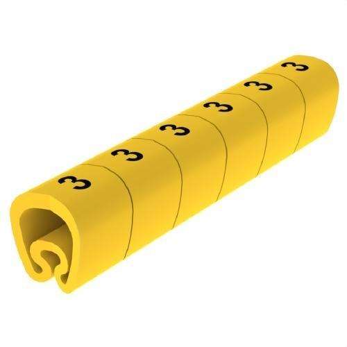 Marqueurs prédécoupés jaunes Ø5 PVC plastifiés avec la référence 1811-3 de la marque UNEX