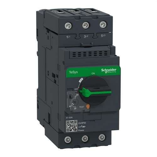 Disjoncteur moteur magnéto-thermique GV3 37/50A avec la référence GV3P50 de la marque SCHNEIDER ELECTRIC