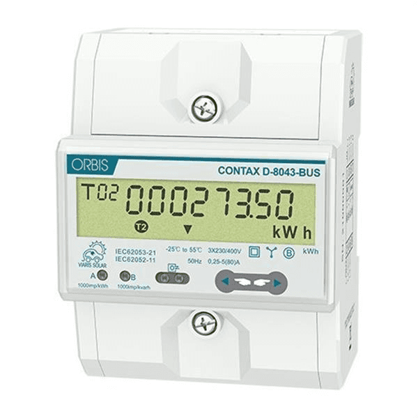 Compteur d'énergie triphasé jusqu'à 80 A Orbis CONTAX D-8043 avec la référence OB709900 de la marque ORBIS