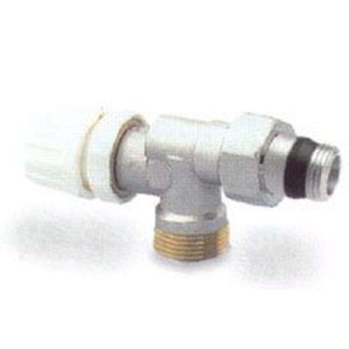Vanne thermostatique d'angle inversé mâle 1/2" avec la référence 67690 de la marque ORKLI