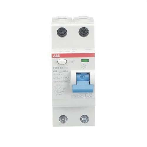 Disjoncteur différentiel 2P 40A Classe AC 300mA avec la référence 2CSF202001R3400 de la marque ABB