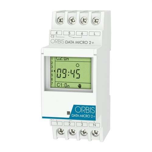 Programmateur horaire digital DATA MICRO 2+ avec la référence OB171912N de la marque ORBIS