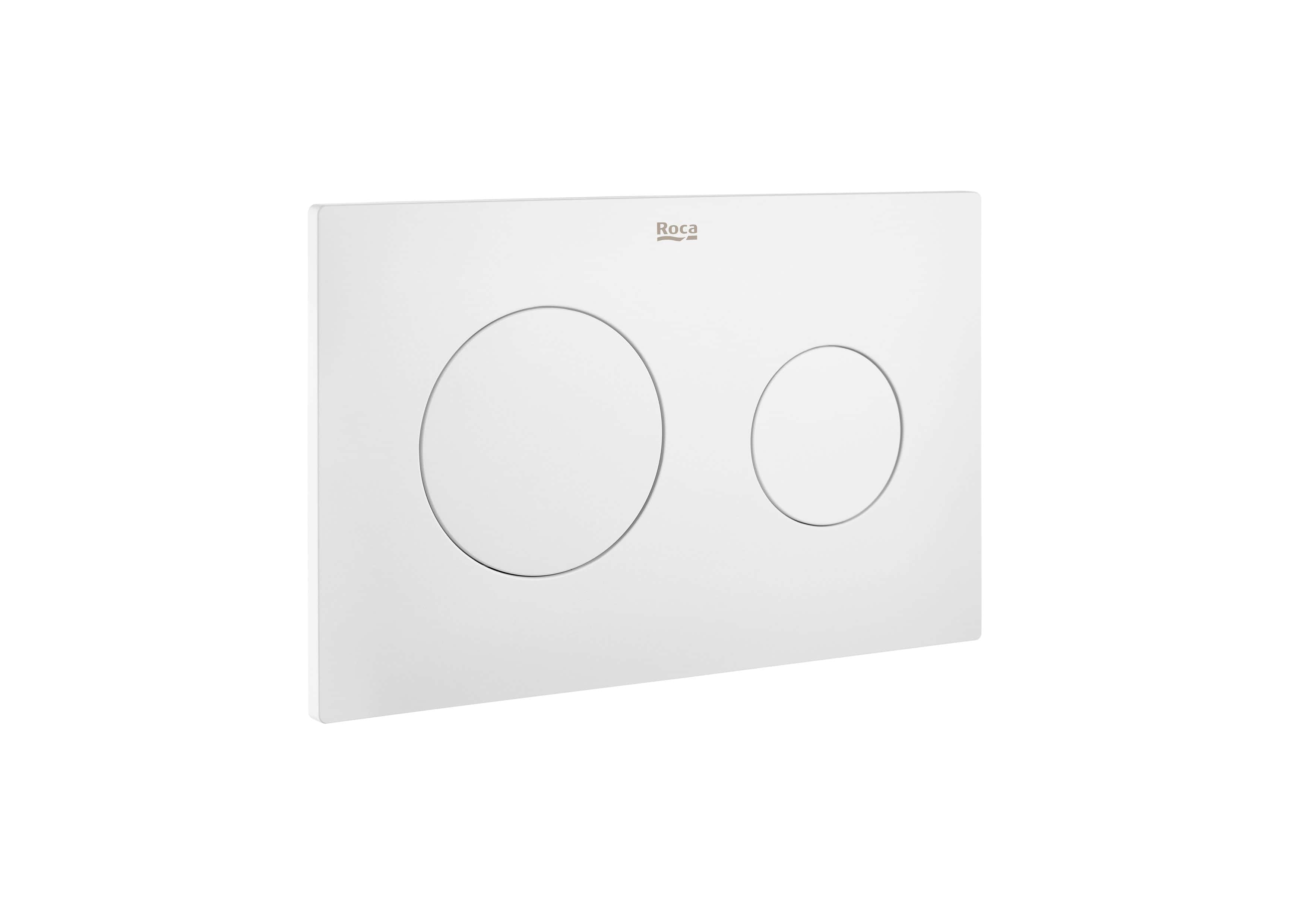 Plaque de commande avec double chasse PL10 Dual - Blanc mat avec la référence A890189207 de la marque ROCA