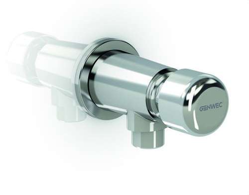 Robinet temporisé mural pour urinoir chrome avec la référence GW13 02 06 02 de la marque GENWEC