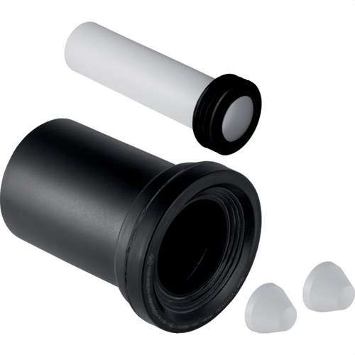 Kit de raccordement Geberit pour WC suspendu longueur 18,5 cm - Chrome mat avec la référence 152.426.46.1 de la marque GEBERIT