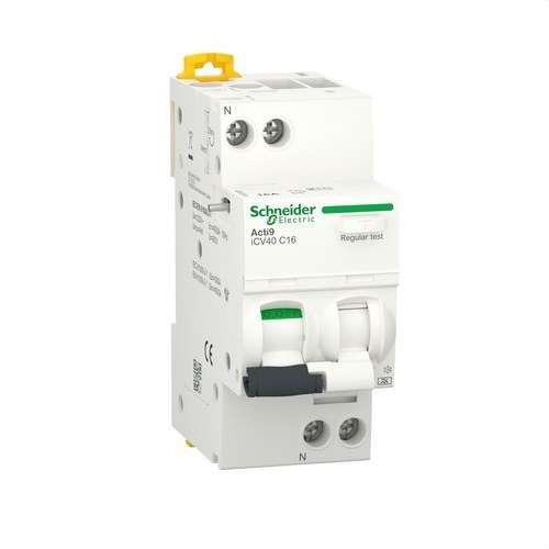 Disjoncteur différentiel ICV40 1P+N C 6A 30mA Classe AC avec la référence A9DE2606 de la marque SCHNEIDER ELECTRIC