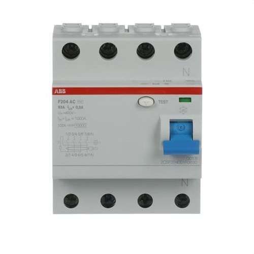 Disjoncteur différentiel 4P 63A Classe AC 300mA avec la référence 2CSF204001R3630 de la marque ABB