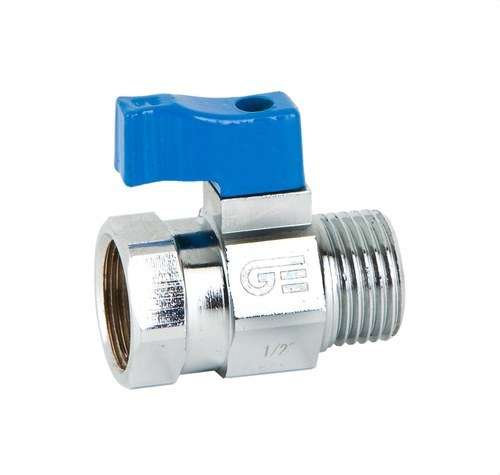 Mini vanne à bille 1/2" bleu avec la référence 3097 04 de la marque GENEBRE