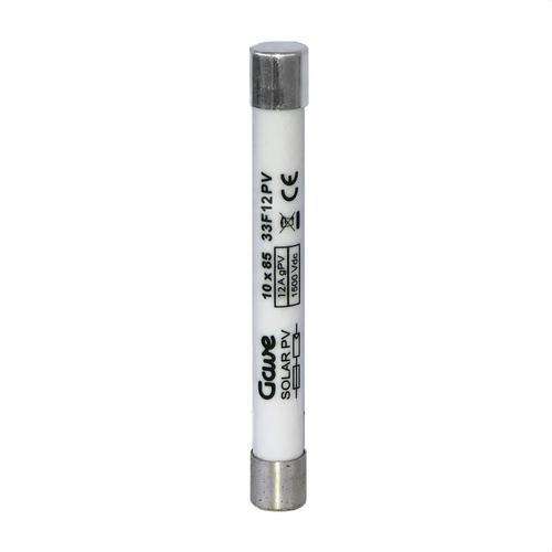 Fusible cylindrique 10X85 1500V PV 12A avec la référence 33F12PV de la marque GAVE