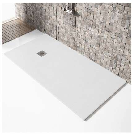 Receveur de douche MADISON en résine 70x160 Blanc avec bonde incluse - RESIBLOCK avec la référence PDM16070BL de la marque RESIBLOCK S.L