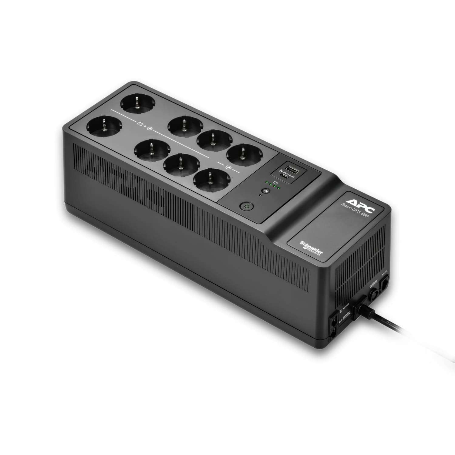 Ports de charge USB Type-C et A APC Back-UPS 850VA 230V avec la référence BE850G2-SP de la marque SCHNEIDER ELECTRIC