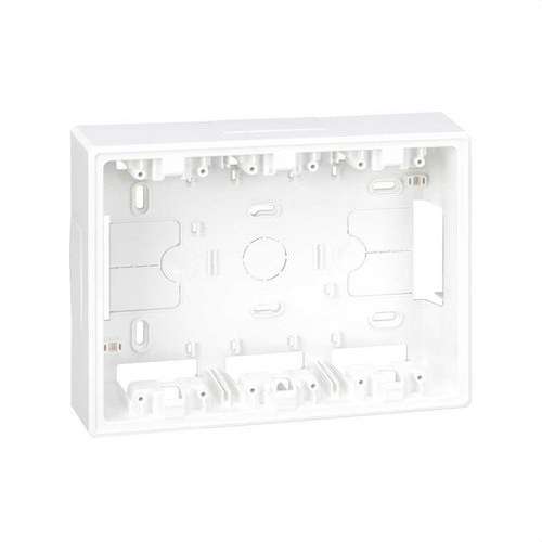 Boîte de base murale en saillie pour 3 éléments doubles blanc Simon 500 Cima avec la référence 51050003-030 de la marque SIMON