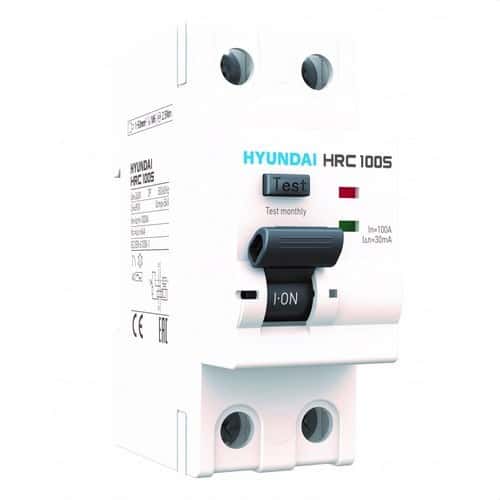 Disjoncteur STD 2P, 25A, 300mA Courbe A avec la référence HRC63S-F2PG7025 de la marque HYUNDAI