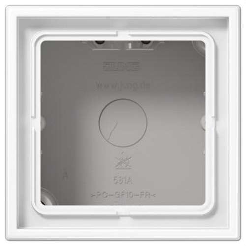 Boîte de surface simple blanc alpin LS avec la référence LS581AWW de la marque JUNG
