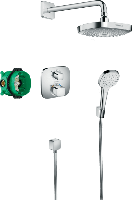 Ensemble de douche thermostatique encastré Croma Select E 180 avec la référence 27294000 de la marque HANSGROHE