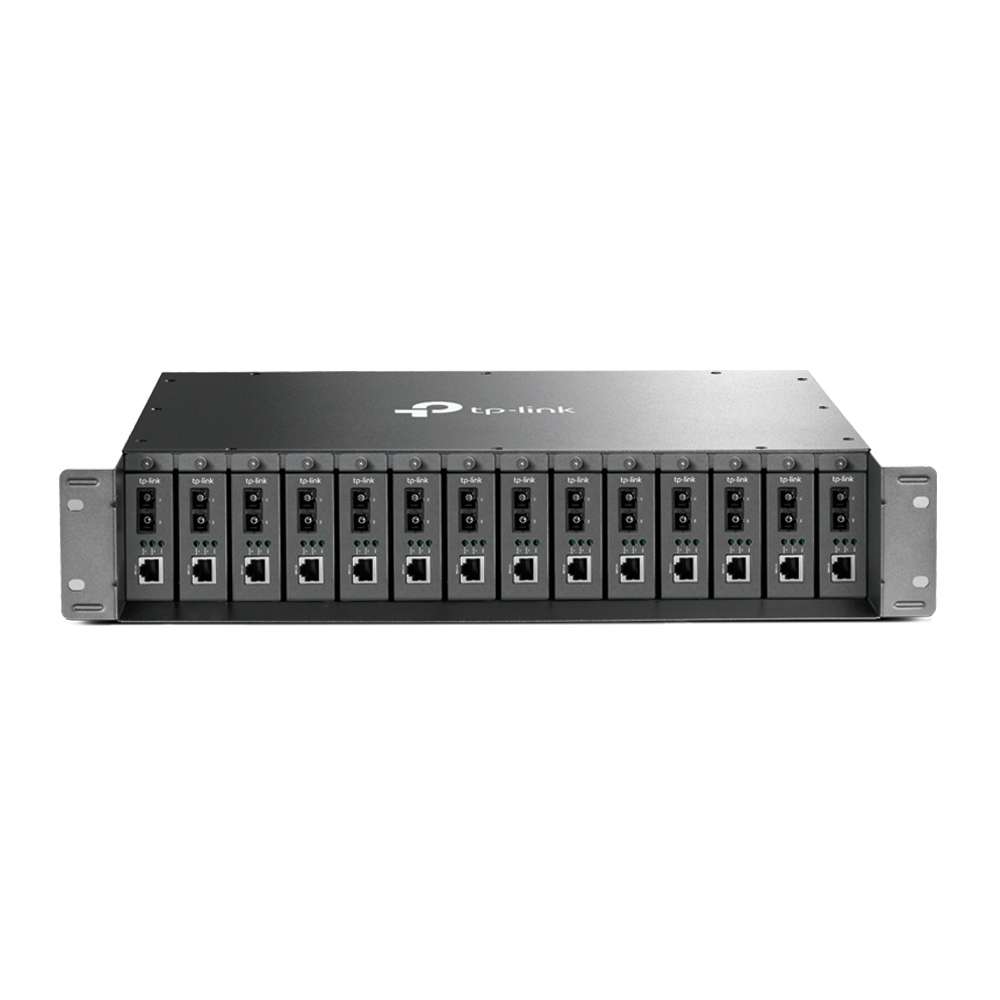 Châssis cadre de 14 slots avec la référence TL-MC1400 de la marque TP-LINK