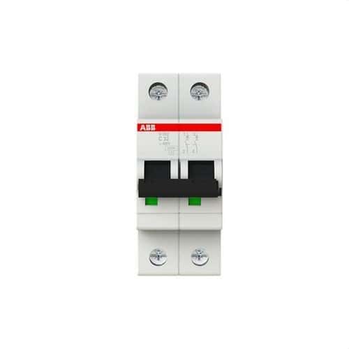 Disjoncteur S202-C32 2P 32A Courbe C 10kA avec la référence 2CDS252001R0324 de la marque ABB